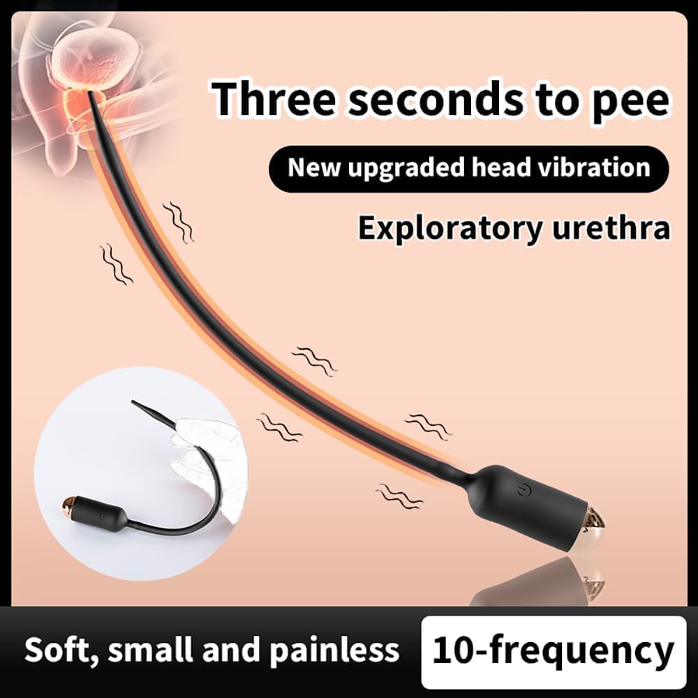 Harnröhrendilatoren Penisplug Stimulator mit 10 Vibrations und Heizfunktionen