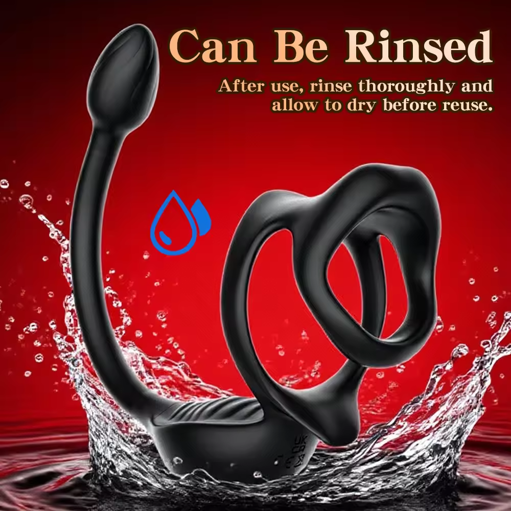 Penis-Vibrator Prostata-Massagegerät Vibrationsring mit 9 Schwingungsmoden