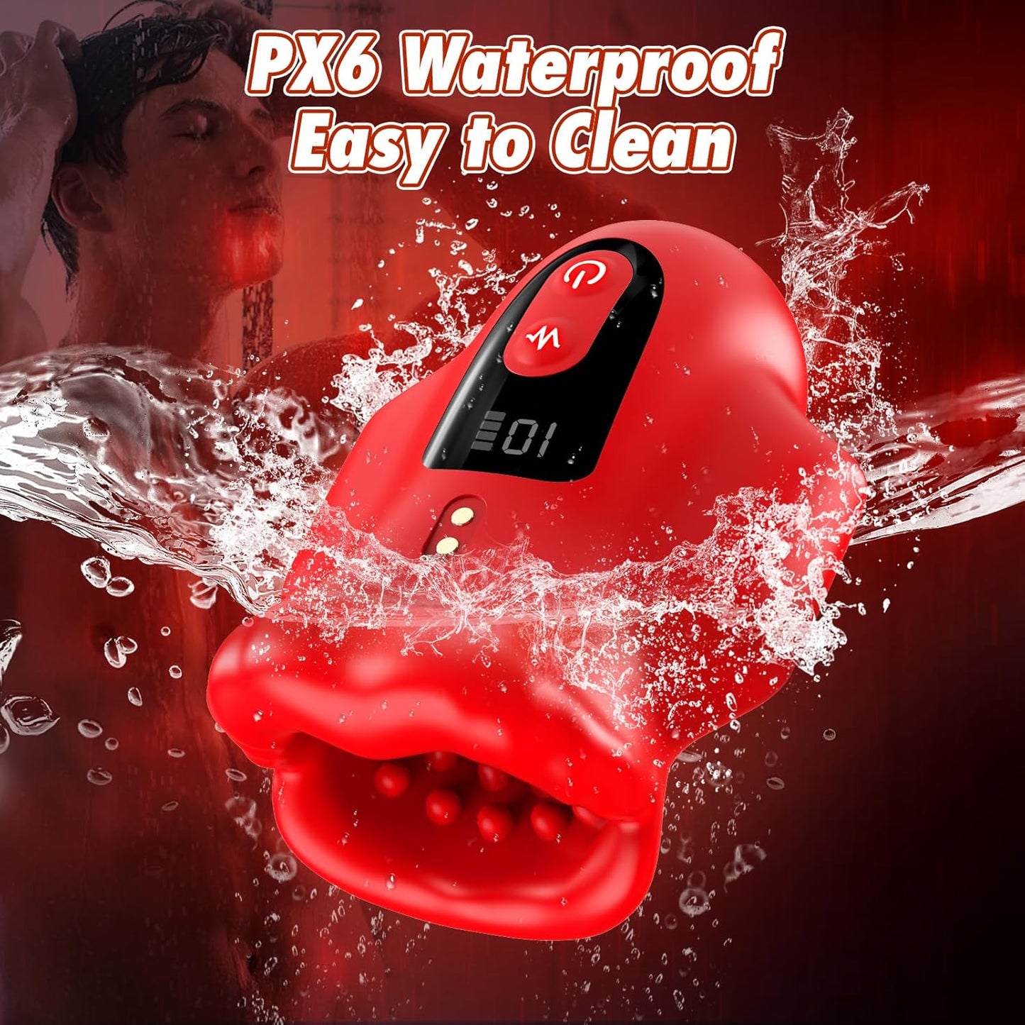 Auto Penis Vibrator Pussy Stroker Eicheltrainer mit 10 Vibrationsmodi und 2 Motoren