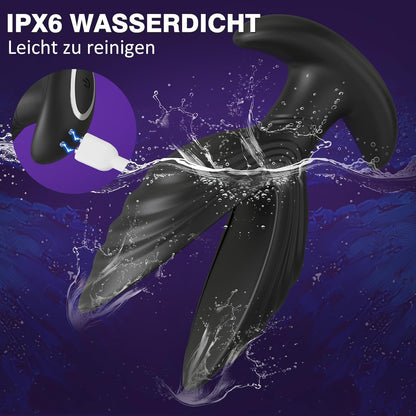 E-stim Anal Expansionsvibrator Prostata Stimulator mit 8 Kraftvolle Vibrationen und Elektroschocks