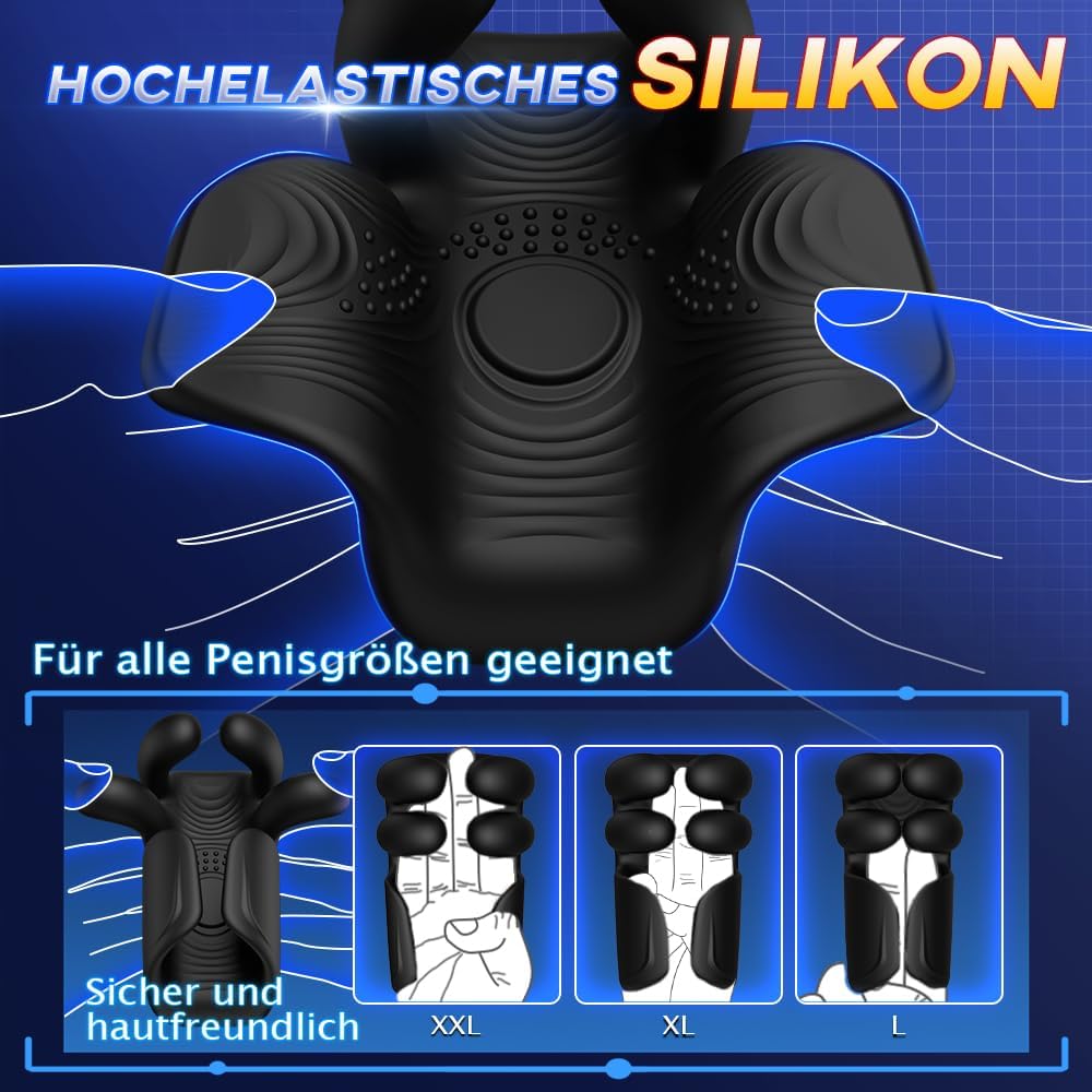 3 in 1 Innovativer Masturbieren  Penis Trainer mit 10 Vibrationen