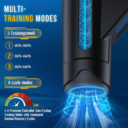 Automatische Penispumpe Masturbator Sex Machine mit 9 Saugschichten & 9 Trainingsmodi