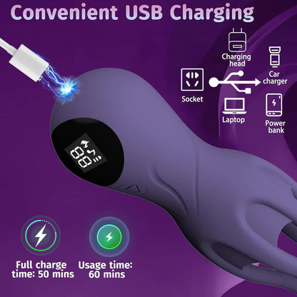 360° Umwickelter Penistrainer Vibrator Masturbator mit 12 Starken Vibrations