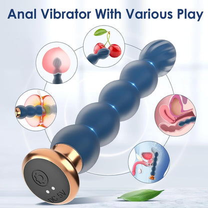 Prostaatstimulatie stimulator anale plug met 10 vibratiemodi afstandsbediening 