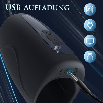 Elektrische Penis Trainer Vibrator Masturbator  mit 10 Vibrationsmodi & 40 ℃ Heizung