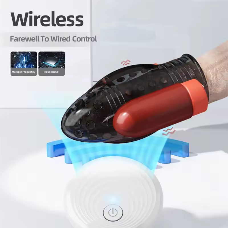 Elektrischer Penistrainer Eichelvibrator Stimulator Masturbator mit 10 Vibrationsmodi