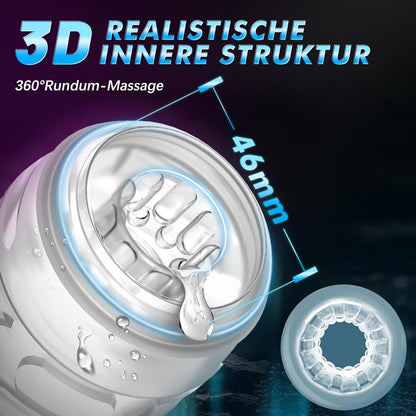 Elektrisch Penistrainer Stroker Blowjob Masturbatoren mit 10 Intensive Vibrationen