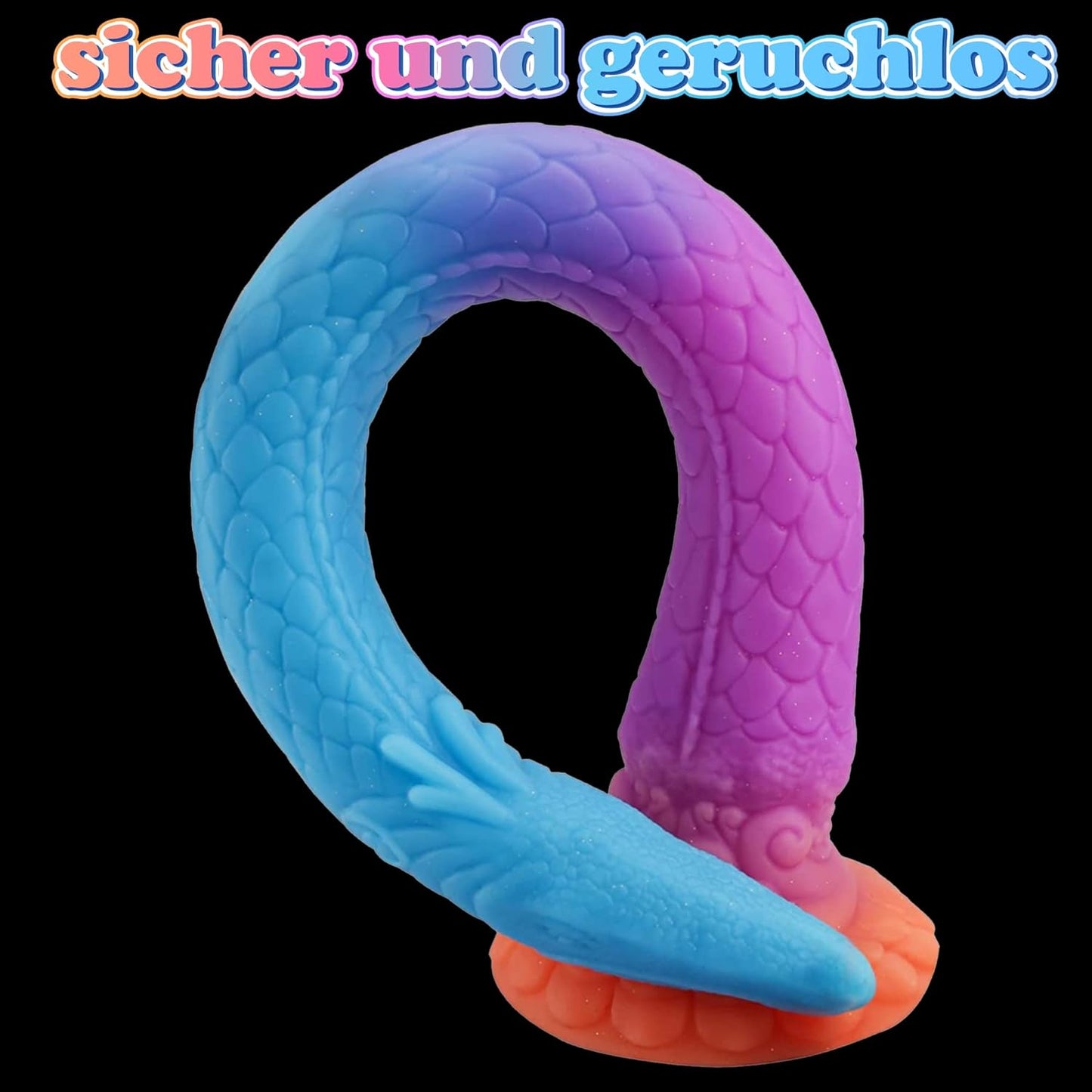 Luminous anal plug super long tentacle dragon dildo anal dildo 45cm 