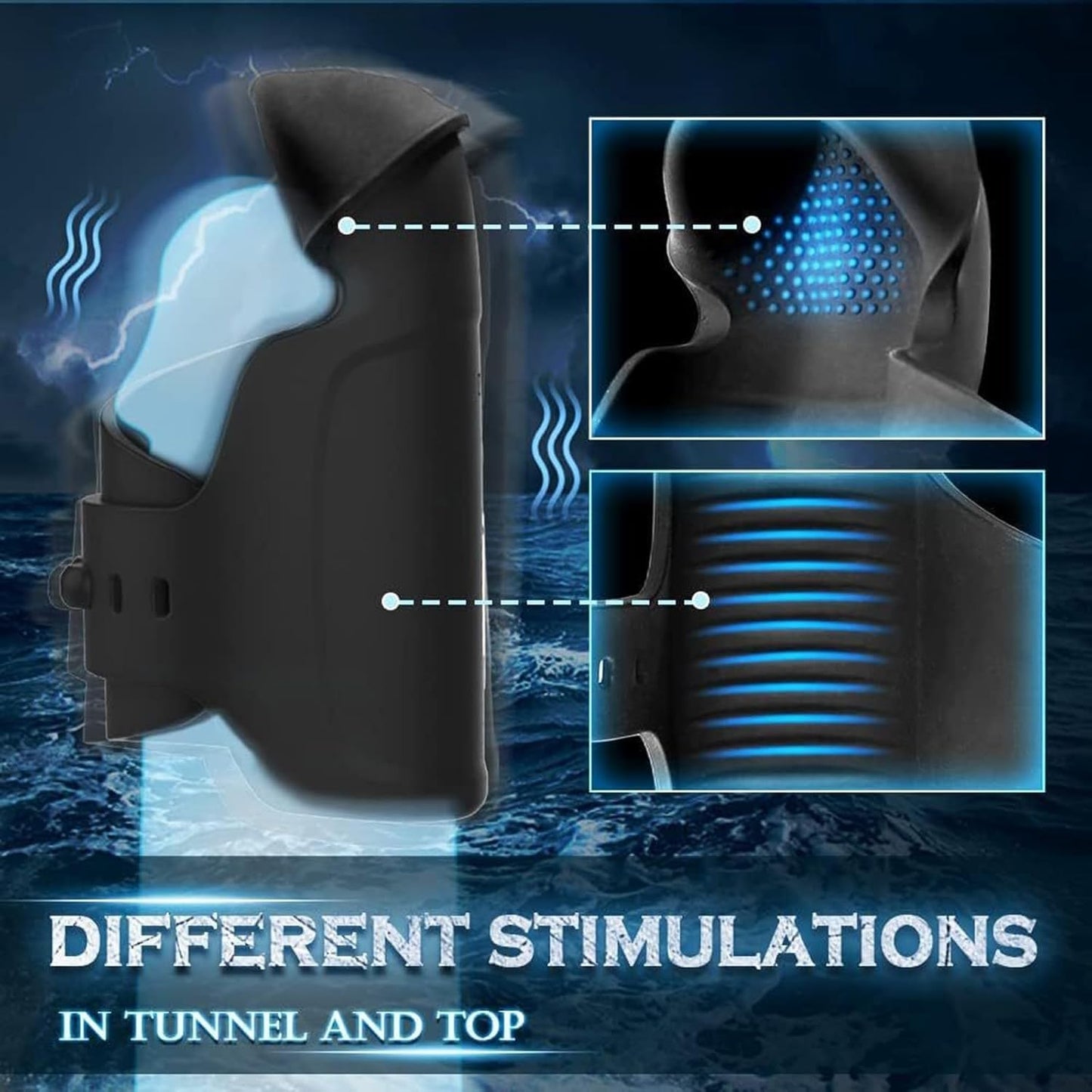 Einstellbarer Elektrische Penis Vibrator Eichelstimulator mit 10 Vibrationsmodi