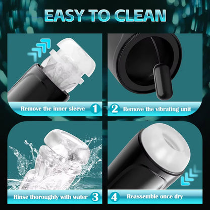 3 IN 1 Automatischer Masturbator Penis Stroker Blowjob mit 10 Vibrations und Saugmodi