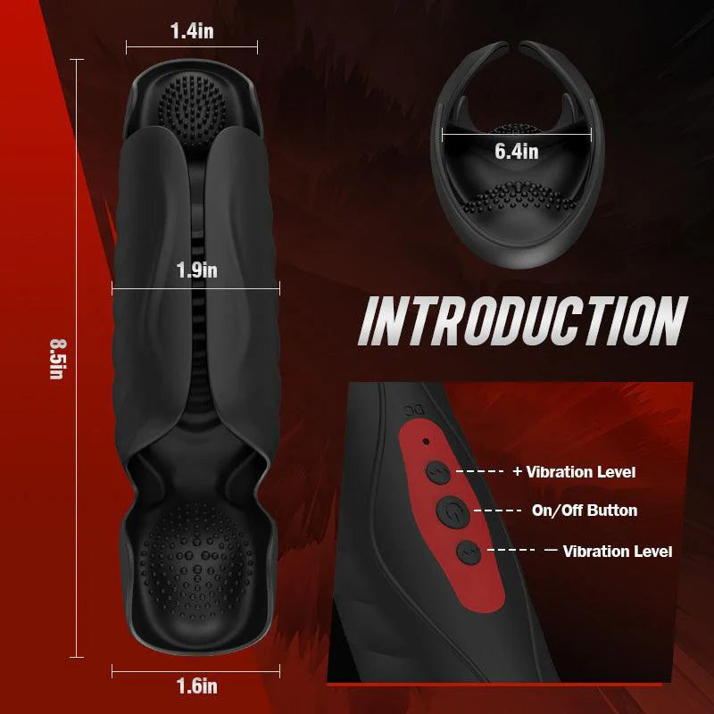 Eicheltrainer Penis Massage Masturbator mit 10 Pulsierende Vibrationsmodi