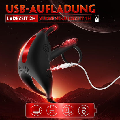 Penisring Rabbit Dual Cockring Hodenring Vibrator mit 7 Vibrationsmodi Contitop