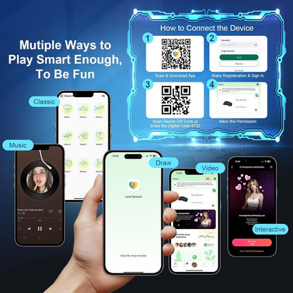 APP-Penisring Verlängerungsvibrator Penistrainer Penishüllen mit 10 Vibrationsstufen