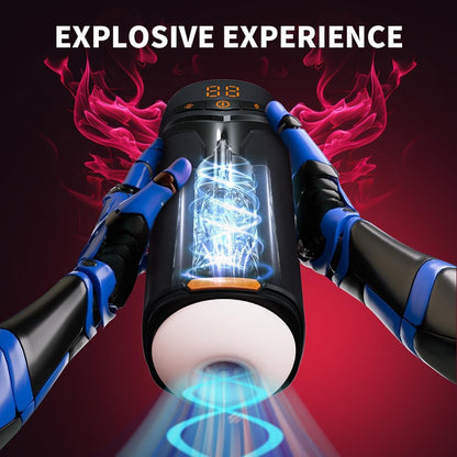 LED-Anzeige Automatischer Masturbator Stroker mit 10 Saug & Stoß & Vibrationsmodi