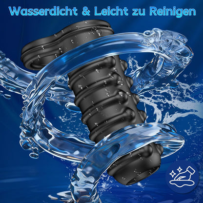 3D Textur Wiederverwendbar Penisring Penishülle Strukturierte Hodensackring