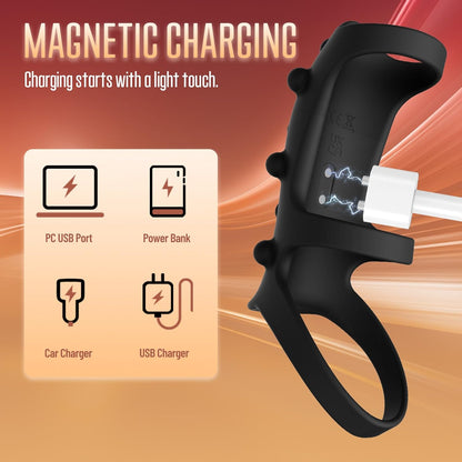 APP-Steuerung Penistrianer Enlarger Cock Ring Masturbator mit 10 Vibrationsmodi