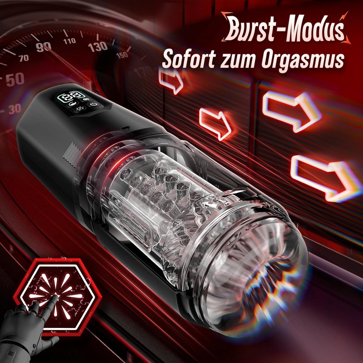 Automatische Masturbator Sex Maschine Stroker Blowjob mit 7 Schub und Rotationsmodi