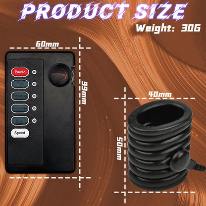 Elektroschock Hodenspielzeug Keuschheit BDSM mit 4 Vibrationsmodi