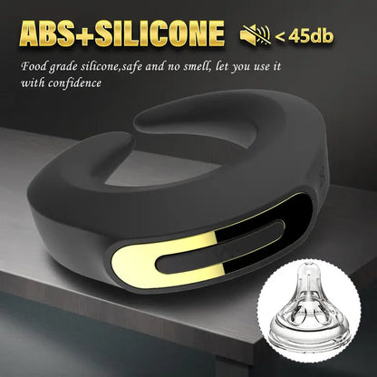 Verriegelbarer Penisring Vibrator Eicheltrainer Stimulator mit 12 Intensiven Modi