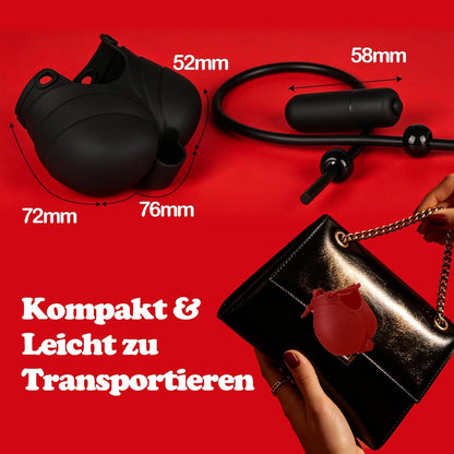 Verstellbarer Penisringe Hodensack Tasche Eichelvibrator mit 10 Vibrationsfunktion