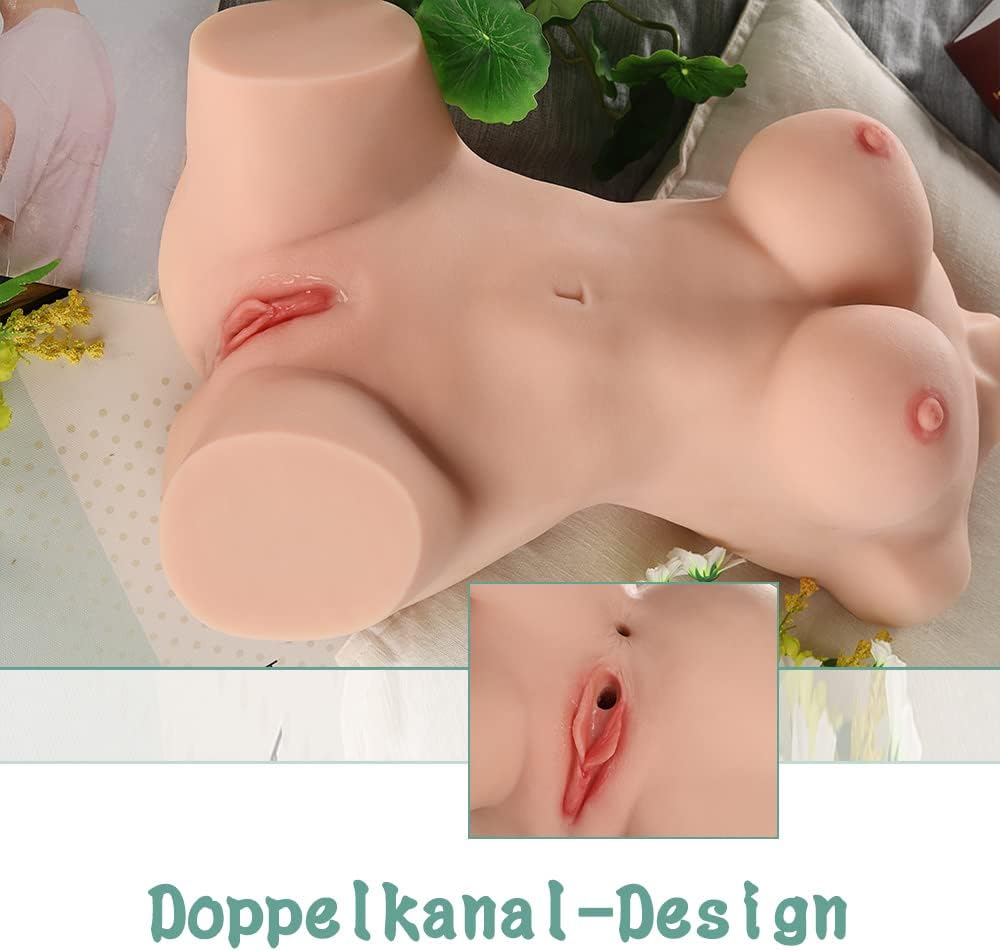 3 IN 1 Solo Sexpuppe Masturbieren mit 3D Realistischer Kanal