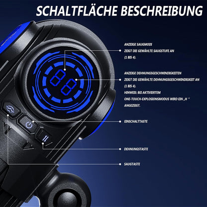 Elektrischer Masturbator Stroker Blowjob mit 4 Teleskopfunktion & 9 Vibration & 4 Saugen