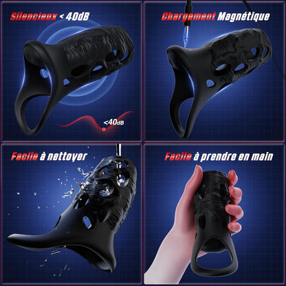 APP Fernbedienung Penisring Penis Trainer Vibratoren mit 10 Intensive Vibrationsmodi