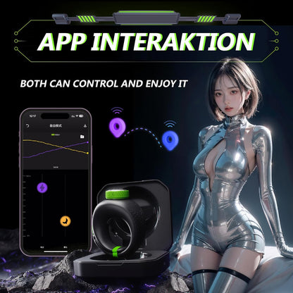 E-stim Penistrainer Vibrator Cockring Masturbatoren mit 10 Vibrationsmodi & 6 Strommodi