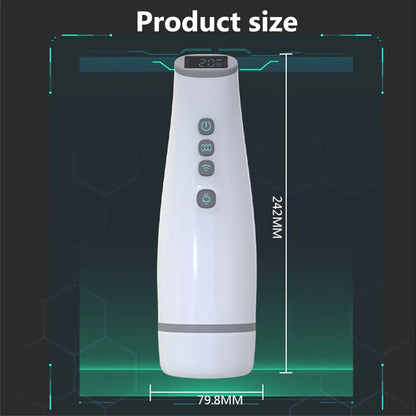 LCD Display Automatischer Masturbator Stroker Blowjob mit 7 Saugmodi und 10 Vibrationsmodi