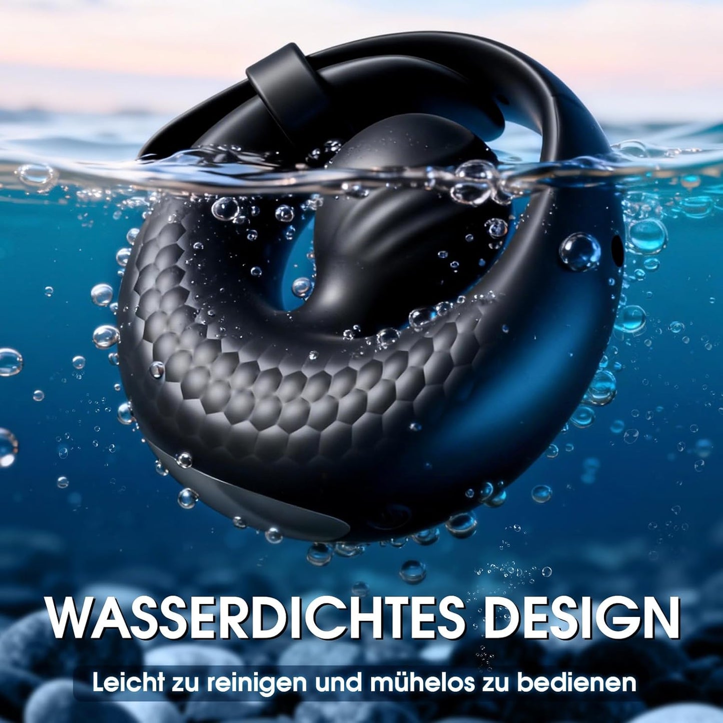 Verstellbarer Penisring Vibrator Perlen-Hodenring Stimulator mit 10 Vibrationsmodi