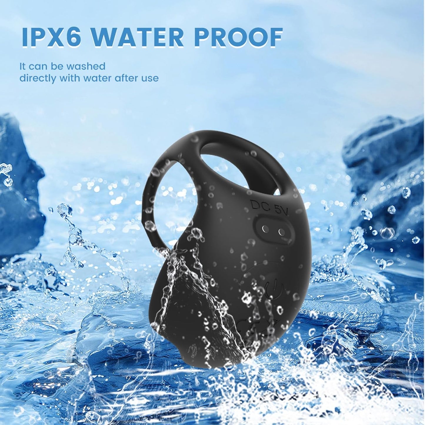 Penisring Vibrator Eicheltrainer Massage mit 10 Vibrationsmodi + Fernbedienung