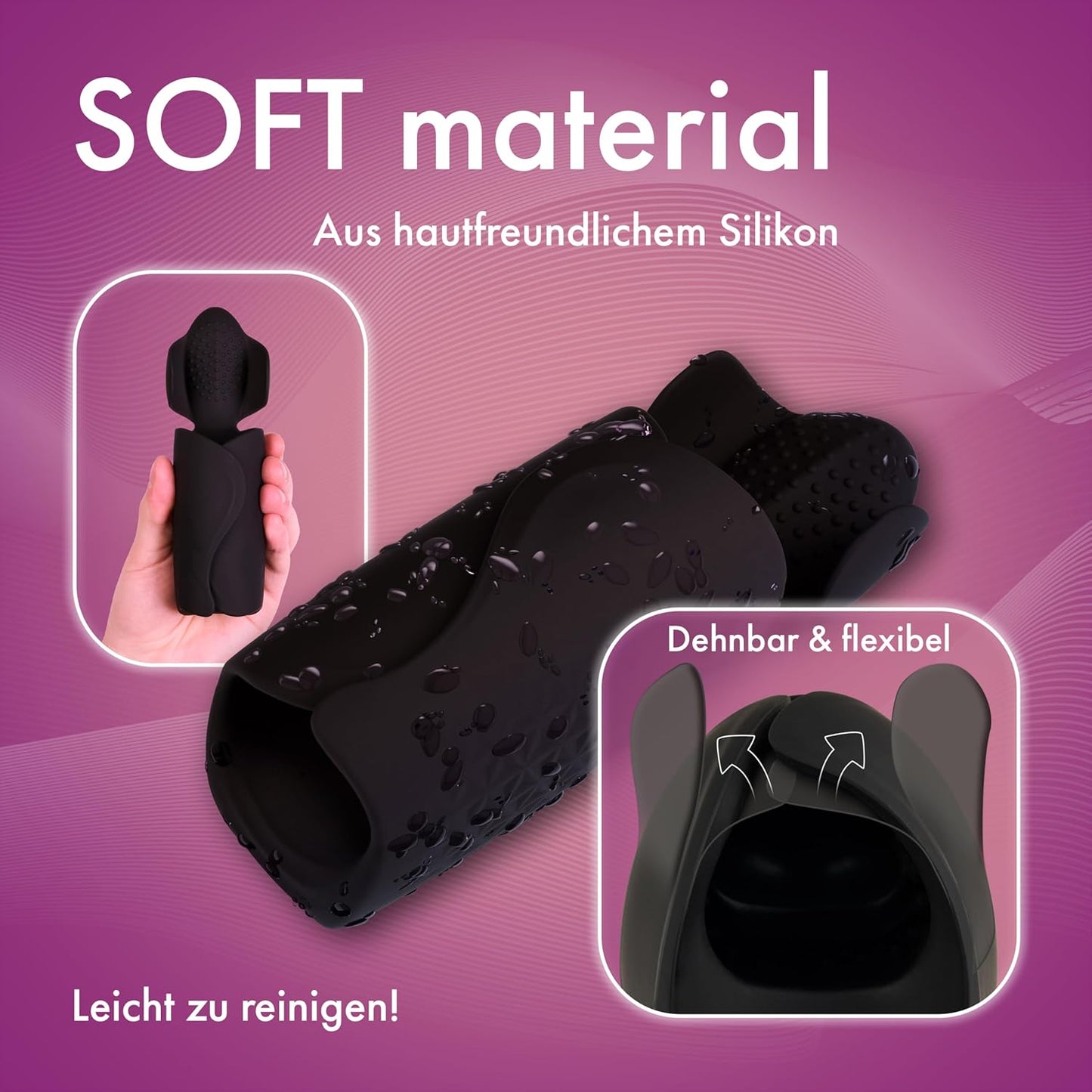 Ergonomischer Penistrainer Eichelstimulator Stroker mit 100 Vibrationsprogramme