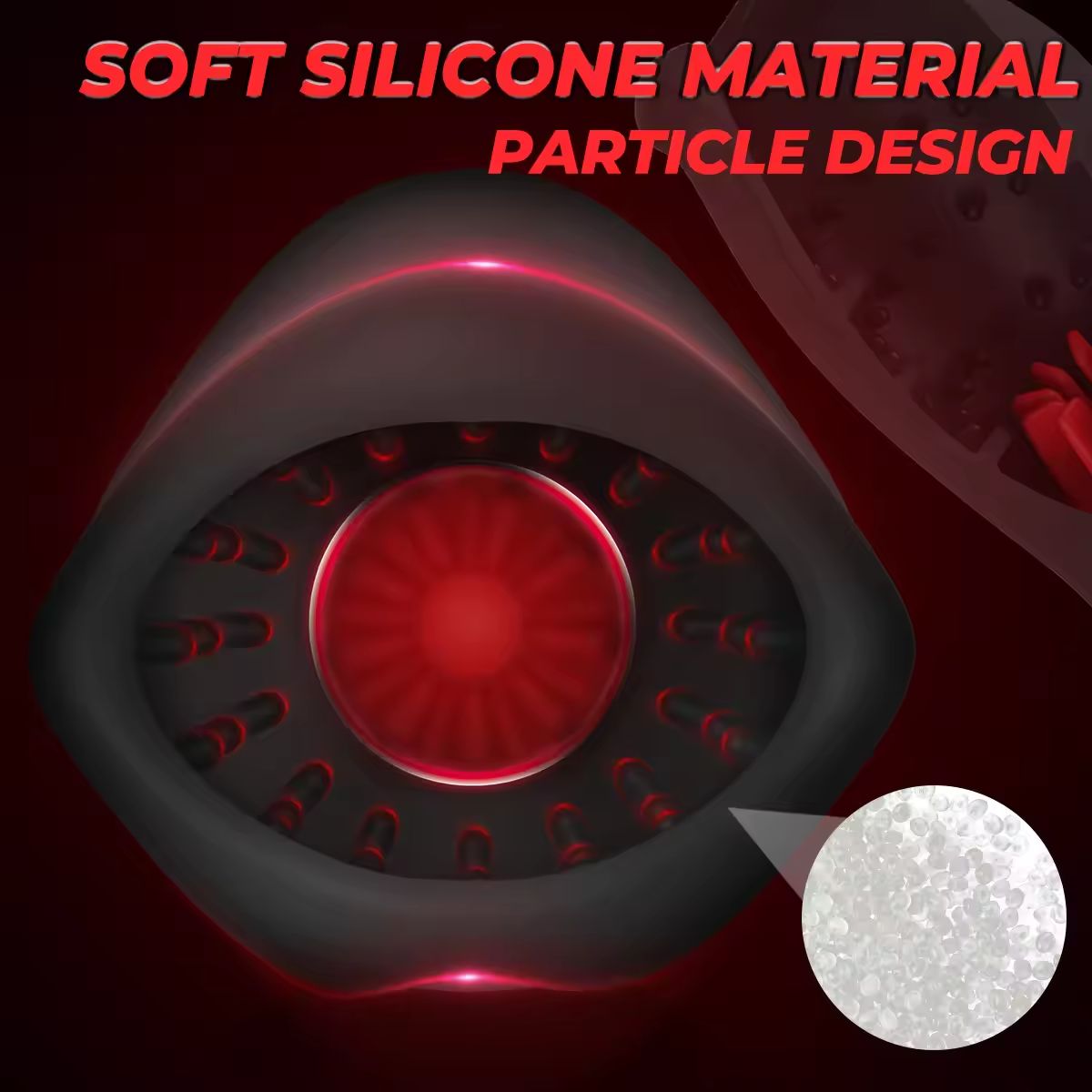 2 in 1 Elektrischer Penis Trainer Eichel Stimulator mit 10 Vibrations und 5 Rotations