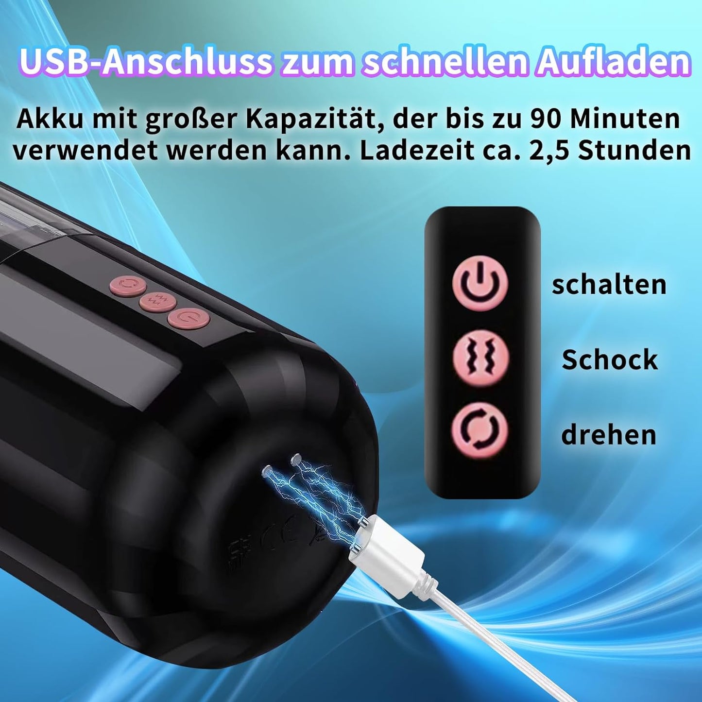 Elektrische masturbator pocket kut penis masturbators met 10 trillingsniveaus 5 zuigniveaus 