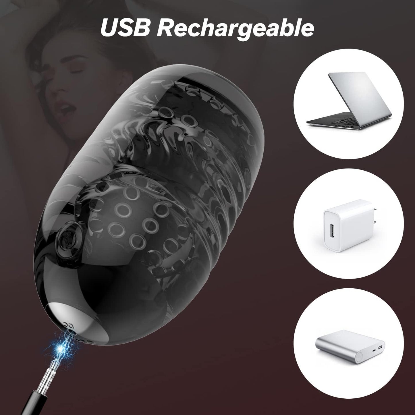 Multifunktionaler Eicheltrainer Vibrator Stroker Masturbatoren mit 8 Vibrationsmodi