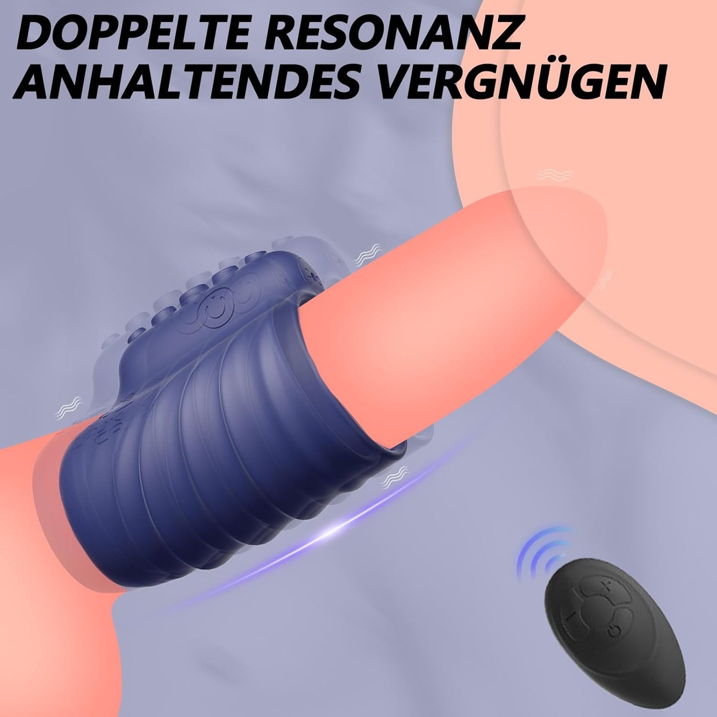Penistrainer Vibrator Cockring Penishülle Stimulator mit 10 Vibrationsmodi und Fernbedienung