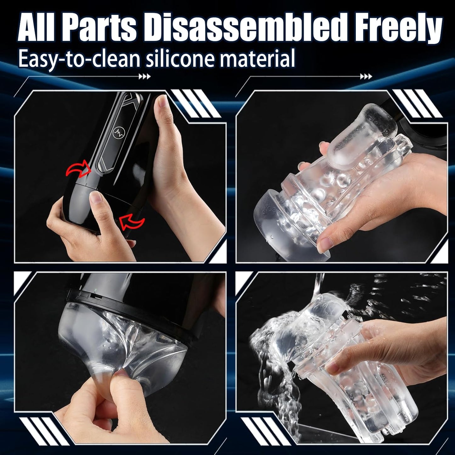 Automatischer Masturbator Pocket Pussy Stroker Blowjob mit 10 Vibrations und 5 Saugmodi