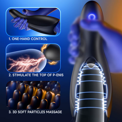 Automatischer Penistrainer Stroker Masturbator mit 10 Leistungsstarke Vibrationsmodi