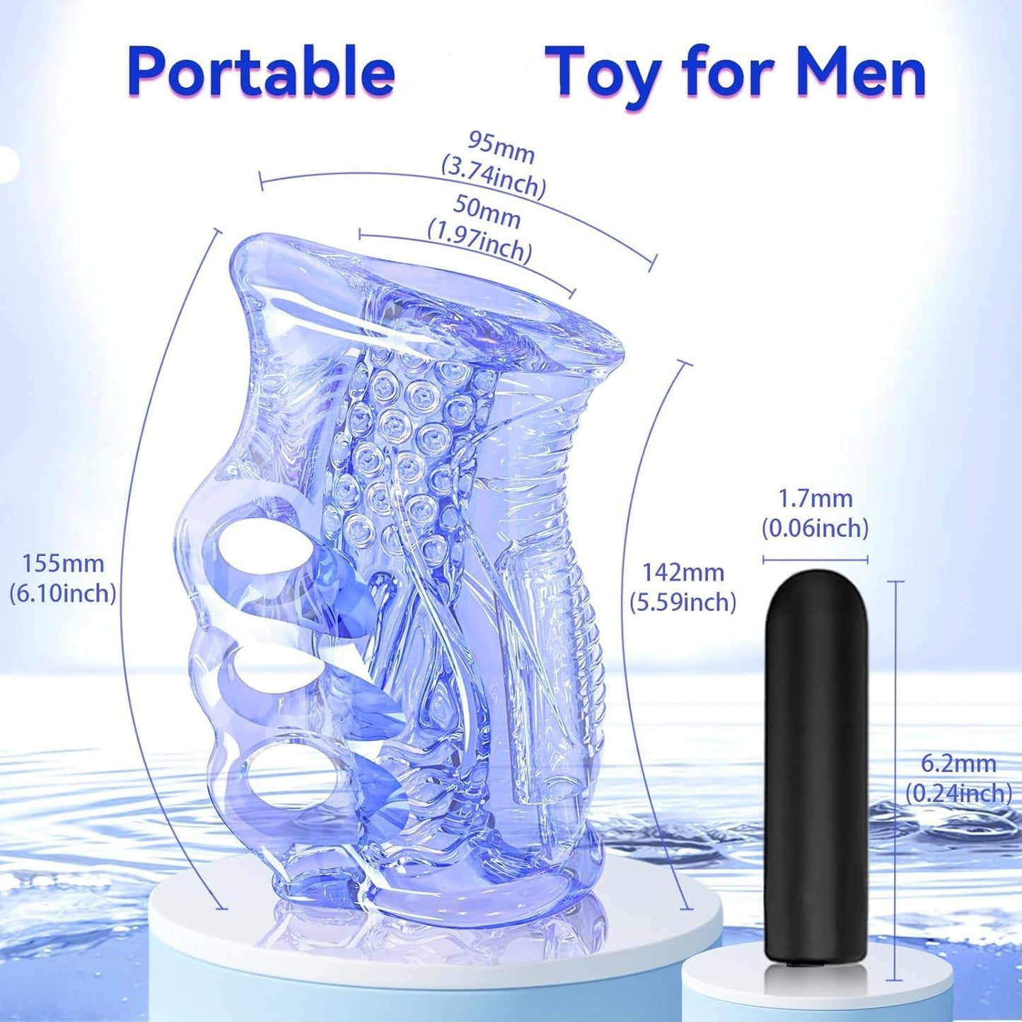 Elektrischer Penistrainer Vibrator Stroker Blowjob mit 10 Vibrationsmodi