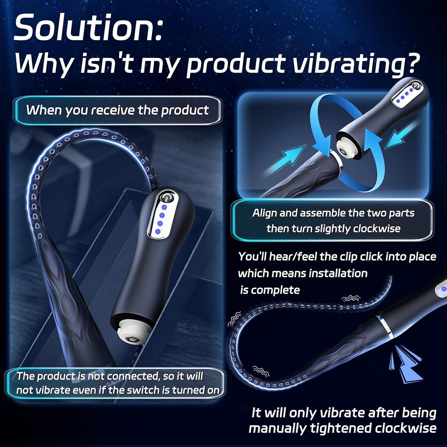 Oktopus Tentakel Harnröhrenstimulator Urethral Stimulator mit 10 Vibrationsmodi