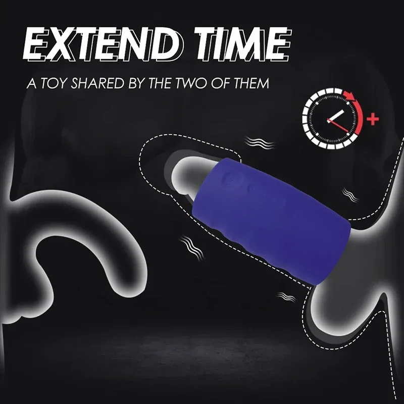 Beheizbarer Penistrainer Eichelmassagegerät mit 6 Vibrationsmodi und 4 Klopfmodi