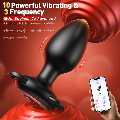Tragbarer Prostatamassager Vibrator Analplug Stimulator mit 10 Vibrationsmodi