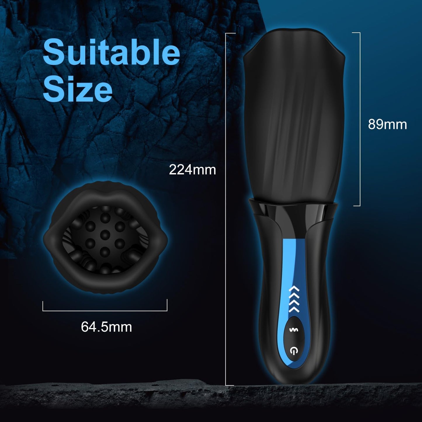 Automatischer Masturbator Penistrainer Stroker mit 5 Vibrations- und 5 Rotationsmodi