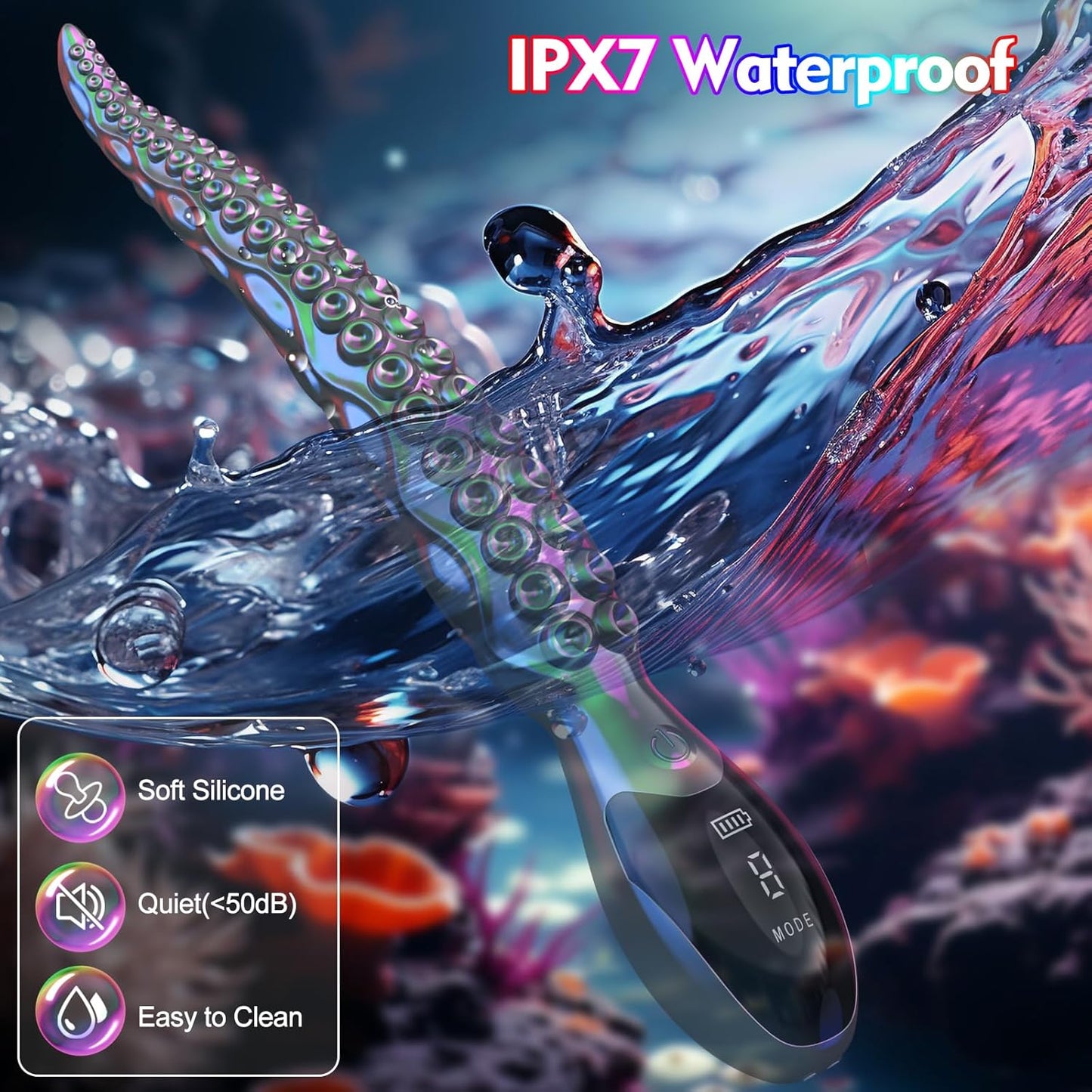 LCD-Display Tentakel Dildo G Punkt Vibratoren mit 9 Vibrationmodi