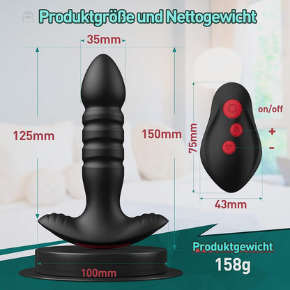 Schok 1 CM prostaat anale vibrators 3 schokmodi 7 vibratiemodi Aaron 