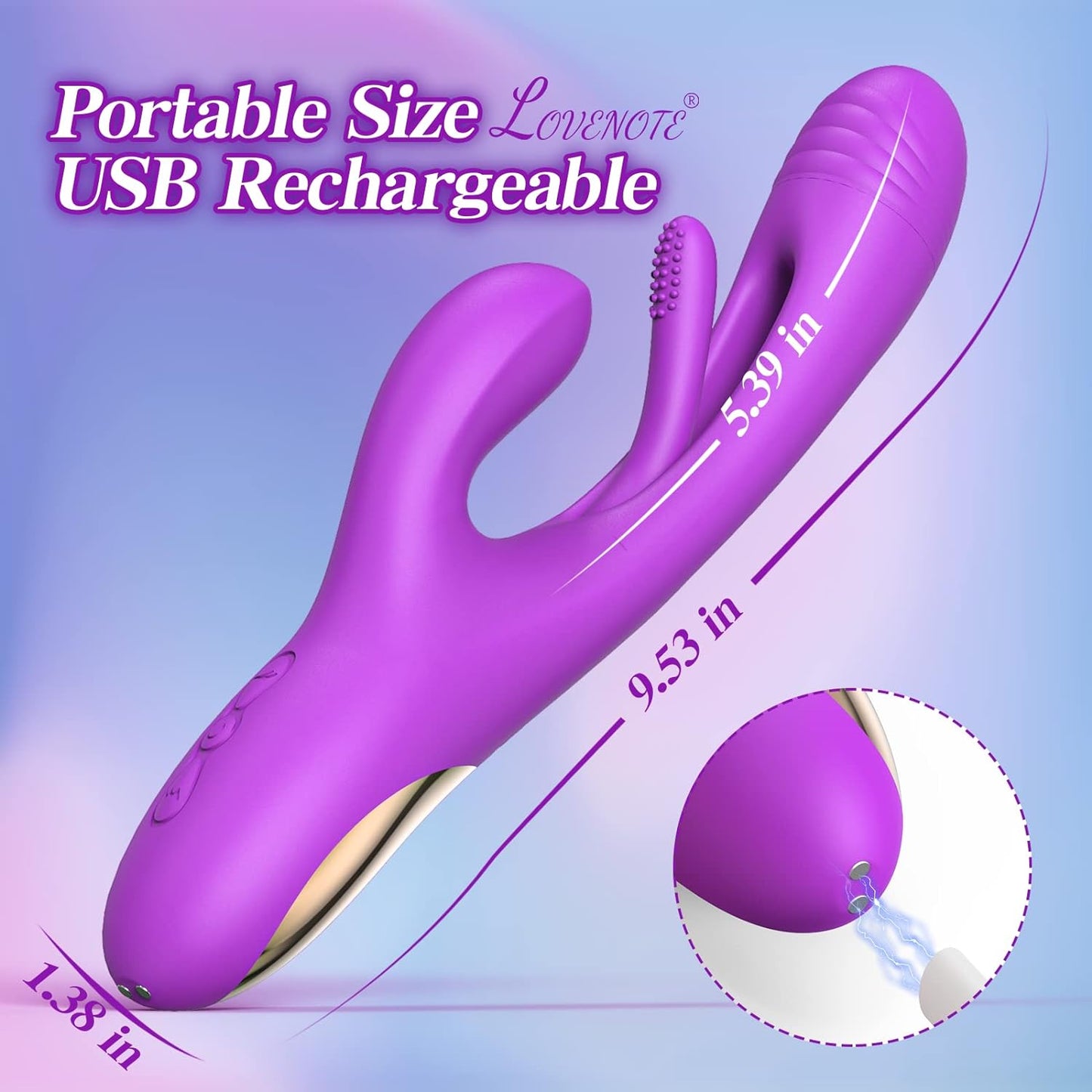 G-Spot Fluttering Vibrator Dildo with 7 Vibrations 7 Flutter Modes 