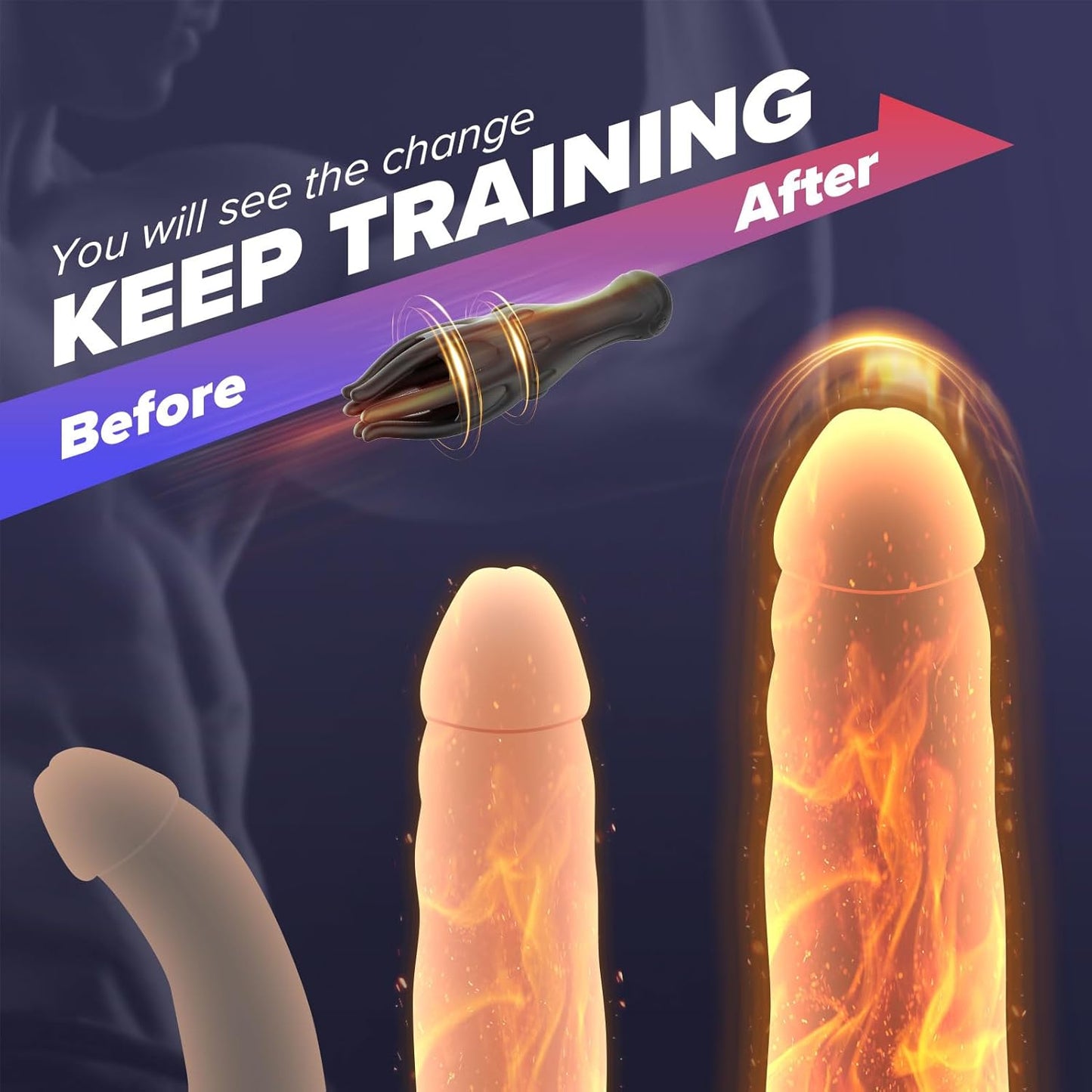 Penistrainer Vibrator Eichelstimulator Stroker Masturbator mit 10 Vibrationsmodi