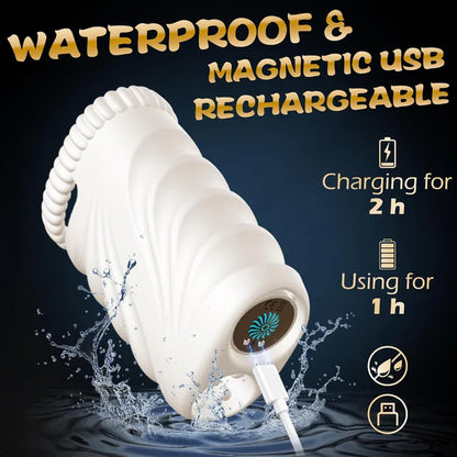 Elektrischer Penistrainer Vibrator Masturbatoren mit 10 Leistungsstark Vibrationenmodi