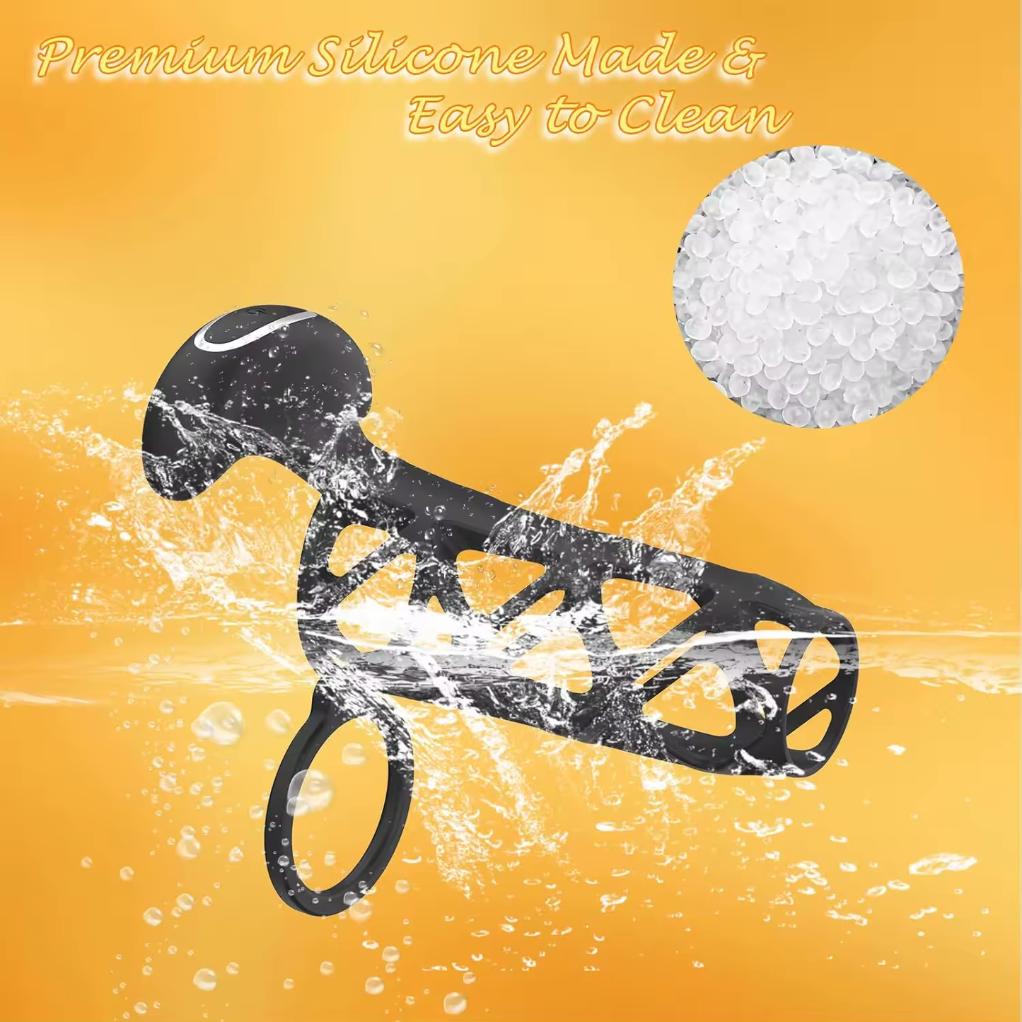 Innovativer Penisring Penishülle Klitorisstimulation mit 9 Vibrationsmodi