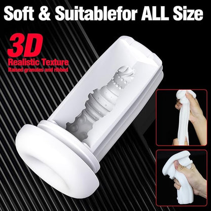 3 IN 1 Automatischer Masturbator Penispumpe Stroker mit 7 Saug & 3 Vibrations & Heizfunktionen